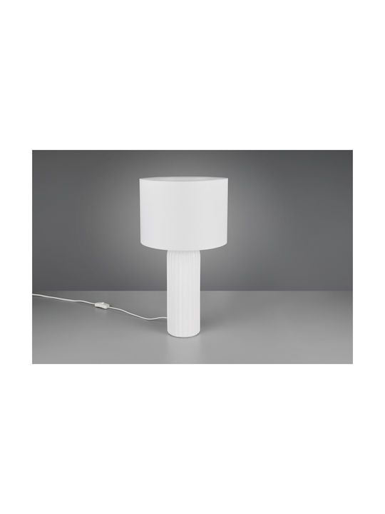 Trio Lighting Ceramică Lampă de masă cu Abajur Alb și Bază