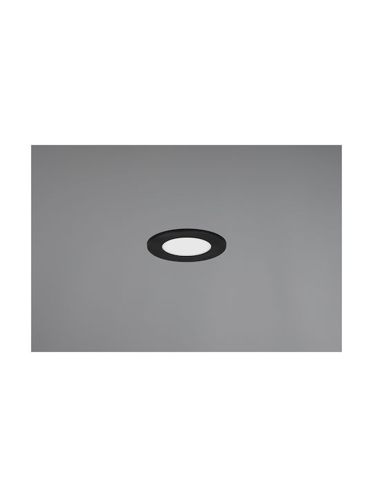 Trio Lighting Himal Πλαστικό Χωνευτό Σποτ με Ενσωματωμένο LED και Φυσικό Λευκό Φως Μαύρο 1τμχ