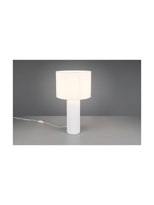 Trio Lighting Ceramică Lampă de masă cu Abajur Alb și Bază