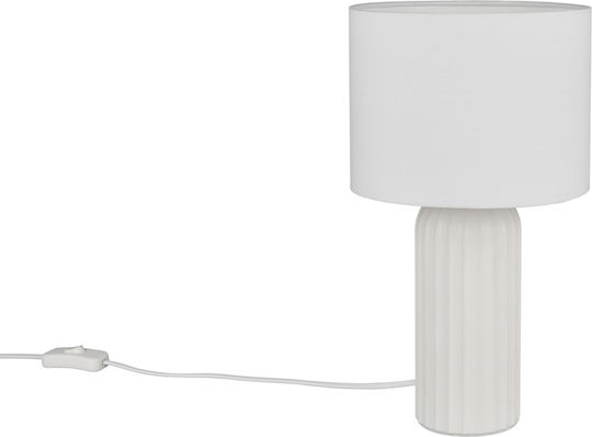 Trio Lighting Ceramic Table Lamp with White Shade and Base