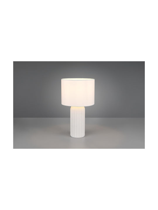 Trio Lighting Ceramică Lampă de masă cu Abajur Alb și Bază
