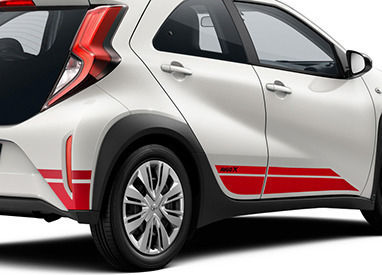 Toyota Genuine Car Stickers 6 Pieces Red Rear Bumper Door Aygo X 22'