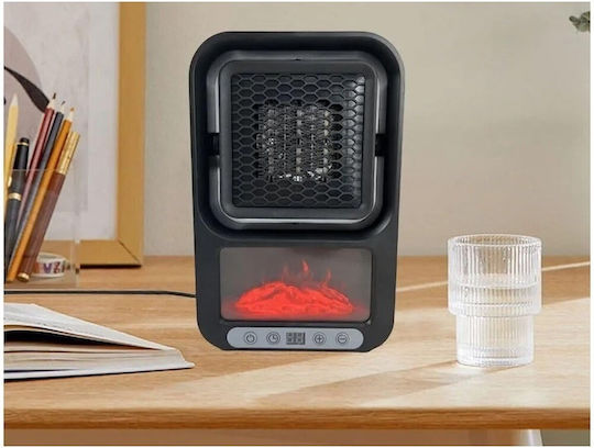 Fan Heater Room Floor Black 500W