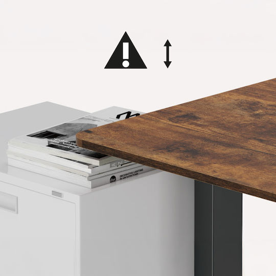Ergo Office Er-400 B Klappbar Schreibtischbasis aus Metall mit Regulator in Schwarz Farbe 112x50x70cm