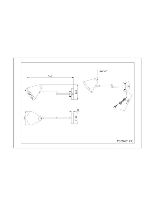 Trio Lighting Cosima Μοντέρνο Φωτιστικό Τοίχου Πορτοκαλί