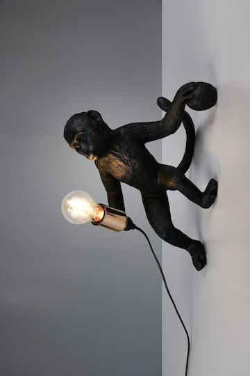 Trio Lighting Modern Black Wall Light 20cm