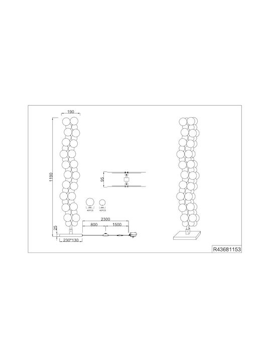 Trio Lighting Φωτιστικό Δαπέδου Διάφανο Trio Lighting Φωτιστικό Δαπέδου Διάφανο