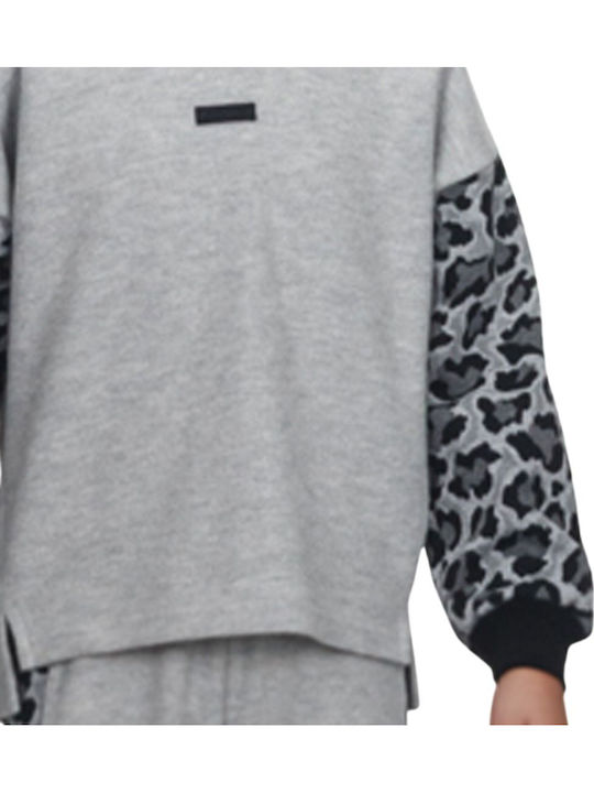 Kids' Set with Pants Winter 2pcs Gray Animal