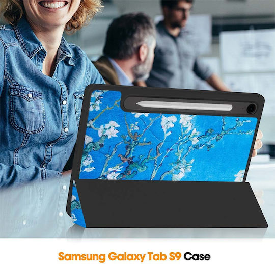 Sonique Smartcase Slim Флип капак Sakura (Samsung Galaxy Tab S9, Galaxy Tab S9 FE)