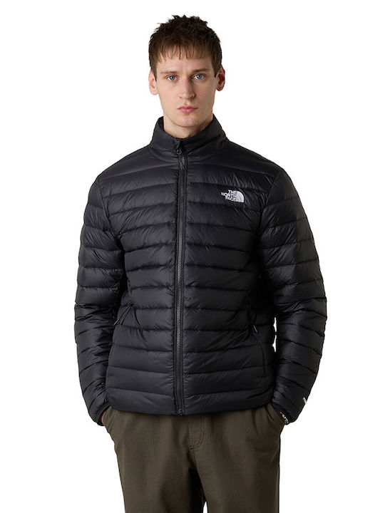 Geacă Puffer Waterproof și cu Protecție Împotriva Vântului Neagră