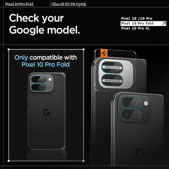 Spigen Glass Tr Ez Fit Optik 2 Pack Crystal Clear Google Pixel 10 Pro Fold Agl09664