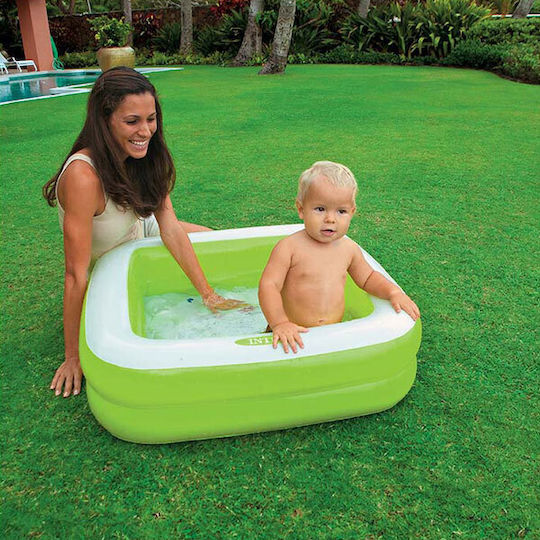 Intex Play Детски Квадратен Басейн 7л Надуваем 86x86x25см Зелен