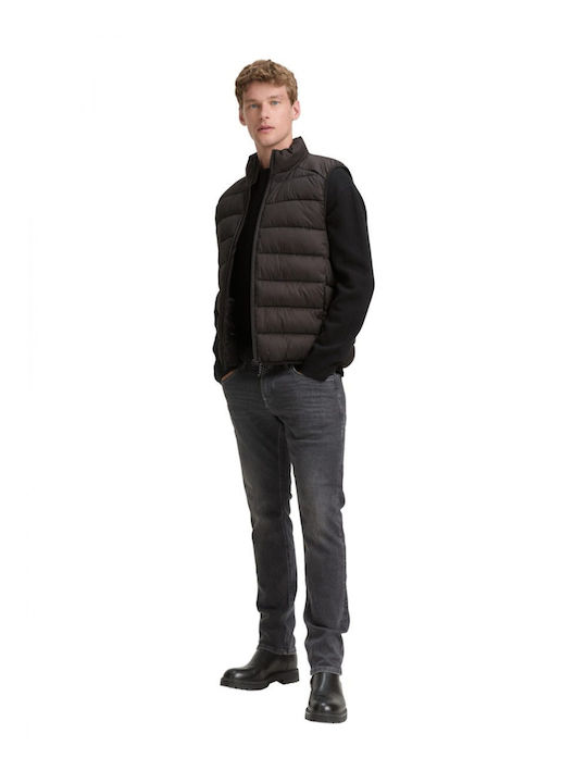 Geacă Puffer Fără Mâneci Waterproof Neagră