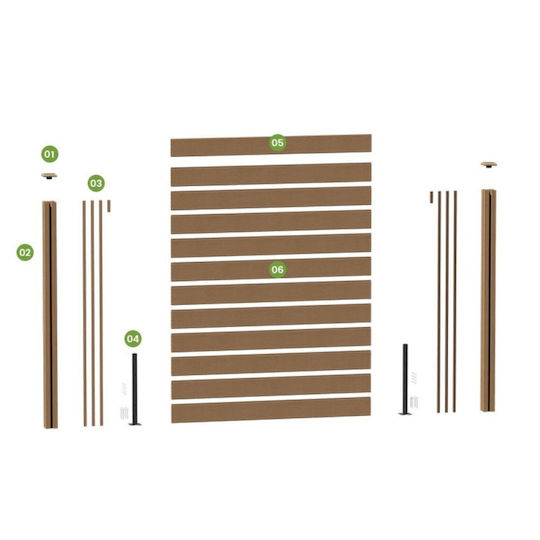 Garden Fencing Material 1pcs Brown