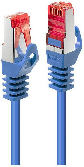 Lindy S/FTP Cat.6 (Gigabit) Καλώδιο Δικτύου Ethernet 7.5m Μπλε