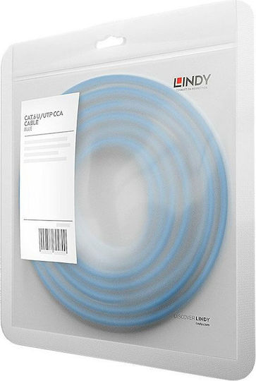 Lindy U/UTP Cat.6 (Gigabit) Καλώδιο Δικτύου Ethernet 5m Μπλε