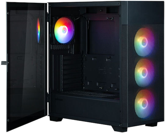 S5 Neo Gaming Midi Tower Computer Case with Side Window Black