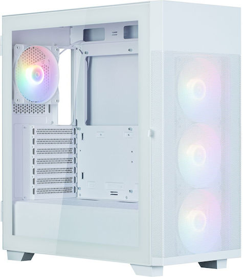 Zalman S5 Neo Gaming Midi Tower Κουτί Υπολογιστή με Πλαϊνό Παράθυρο Λευκό