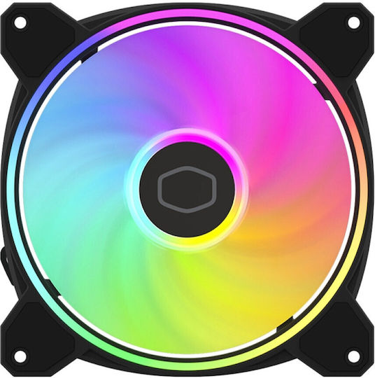 CoolerMaster Masterfan MF140 Halo2 Ventilator Pentru Carcasă (1600rpm / 59.51cfm) cu Iluminare ARGB și Conexiune 3-Pin