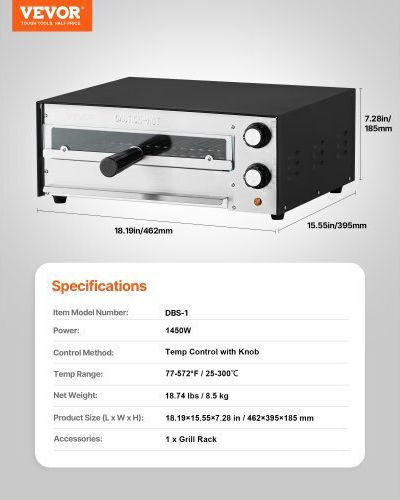 Vevor Electric Pizza Oven 1.45kW