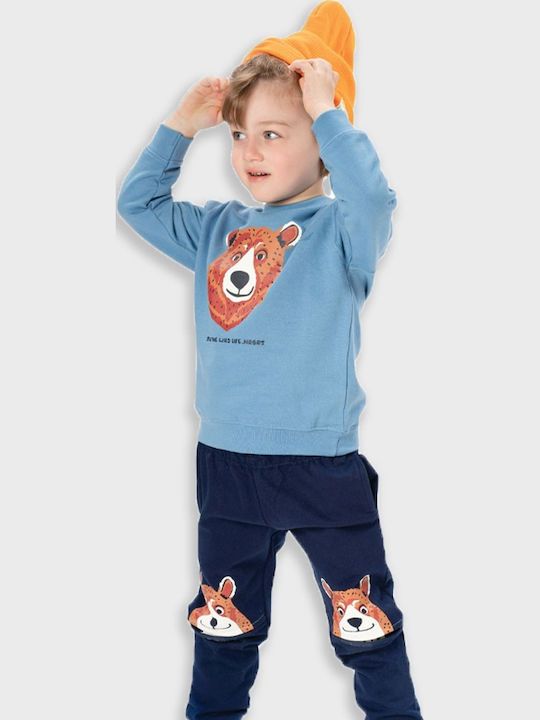 Kids Sweatpants Set BLACK 2pcs Save The Wild Life