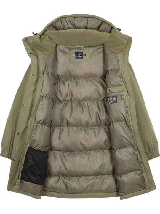 Sleepi Women's Parka Jacket for Winter with Hood Khaki