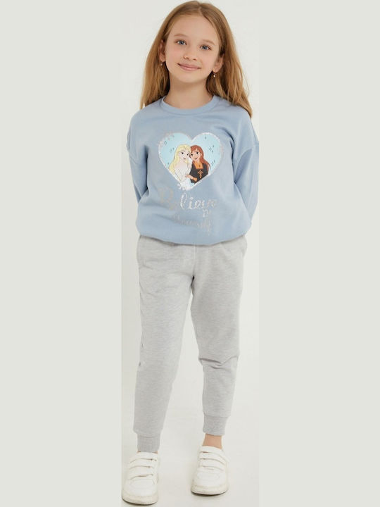 Kinder Sweatpants Set - Jogginganzug Hellblau 2Stück Believe In Yourself