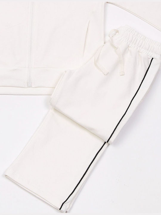 Kinder Sweatpants Set - Jogginganzug Weiß 3Stück