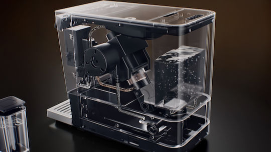 Mova Virtuoso 10 Pro Αυτόματη Μηχανή Espresso 1500W Πίεσης 19bar για Cappuccino με Μύλο Άλεσης Λευκή
