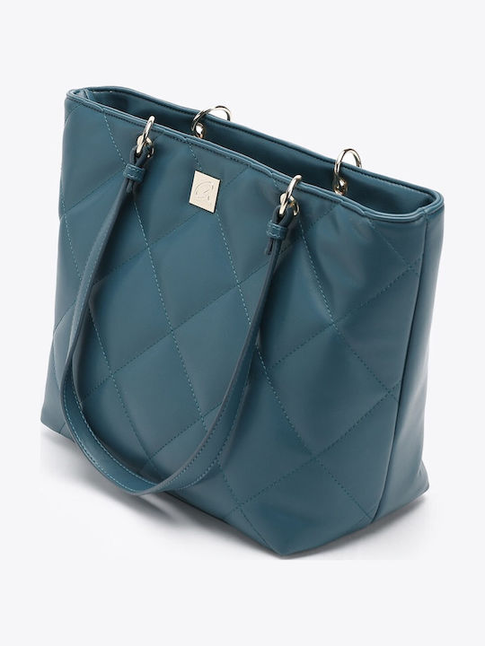 Griffe Damentasche Schultertasche Petrol Blau