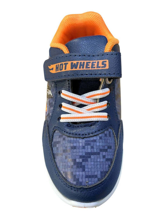 Kids Sneakers with Hoop & Loop Closure and Lights Blue