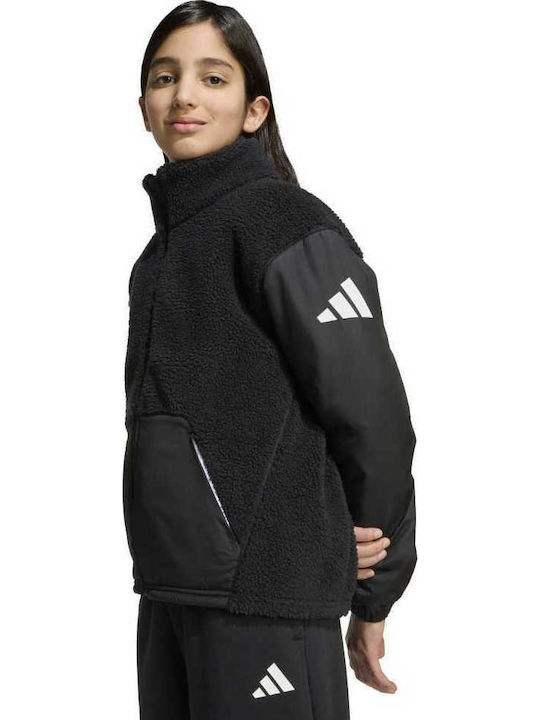 Αθλητική Παιδική Ζακέτα Fleece Μαυρο