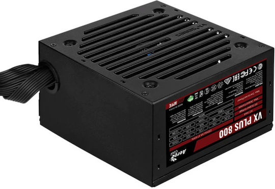 Aerocool VX Plus Stealth 800 800W Черен Компютърно захранване Пълен кабел