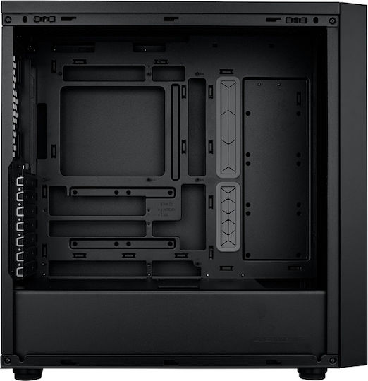 CoolerMaster MasterBox 600 Lite Gaming Midi Tower Κουτί Υπολογιστή με Πλαϊνό Παράθυρο Μαύρο