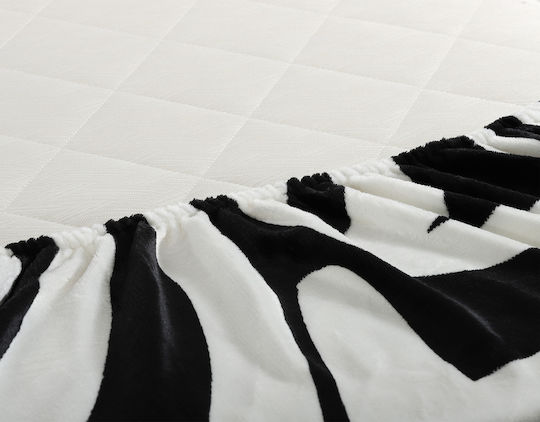 Silk Fashion Fleece Σεντόνι Υπέρδιπλο με Λάστιχο 160x200+30εκ. Πολύχρωμο