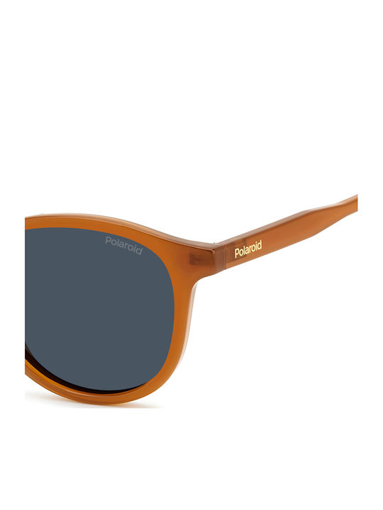 Polaroid Unisex Sunglasses with Orange Plastic Frame and Blue Lens PLD4191/S FMP/C3