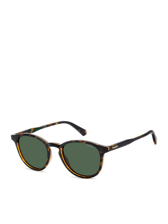 Polaroid Unisex Sonnenbrille mit Braun Schildkröte Kunststoff Gestell und Grün Linse PLD4191/S 086/UC