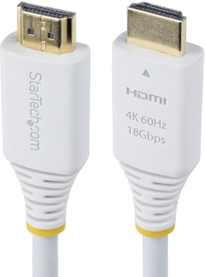 StarTech HDMI 2.0 Премиум Високоскоростен 4K 60Hz HDR Кабел HDMI Мъжки - HDMI Мъжки 3м Бял