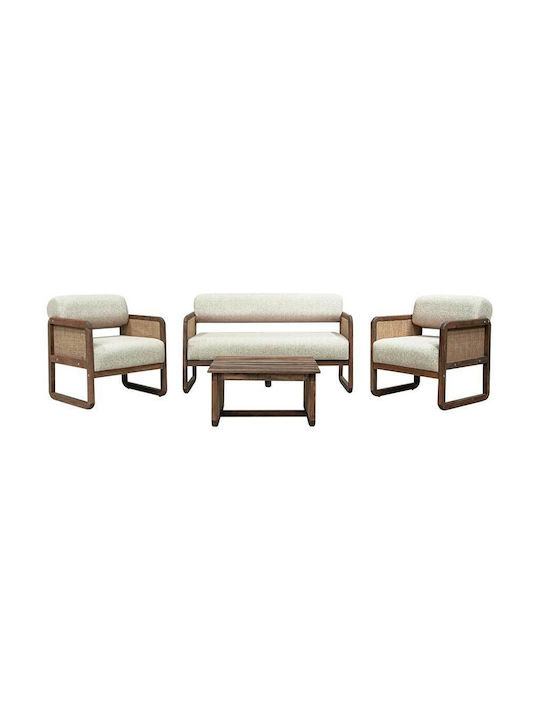 Wohnzimmermöbel-Set Kanapee Sessel Set Mit Holzrahmen und Sitzgelegenheiten 128x68x47cm