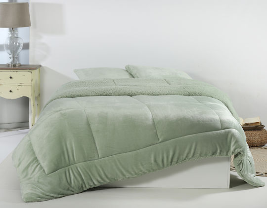 Silk Fashion Sherpa Comforter Double Solid Silk Fashion Sherpa Comforter Double Solid