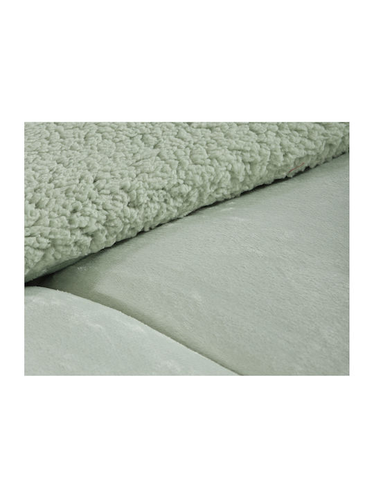 Silk Fashion Duvet Cover Queen 220x240cm Solid Light Green 280 GSMGsm