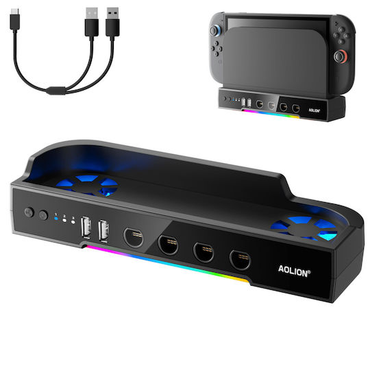 Βάση Ψύξης Rgb Διανομέα Υποδοχή Nintendo Switch 2