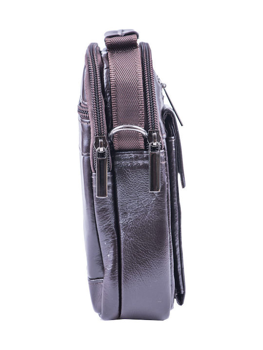 Piele Geantă pentru bărbați De umăr / tip crossbody Maro