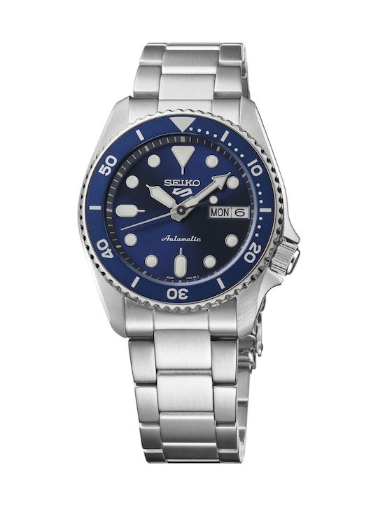 Skx Series Men's Watch 38mm Automatic with Silver Metal Bracelet