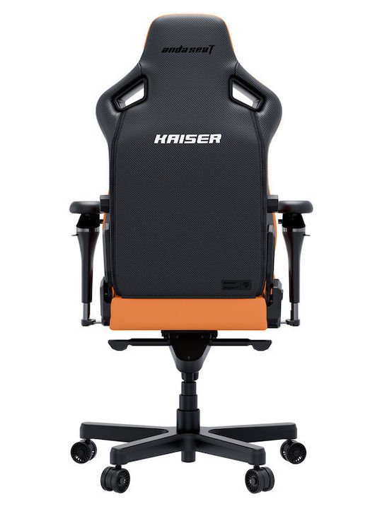 Anda Seat Kaiser-4 V2 XL Геймърски стол с регулируеми подлакътници Оранжев