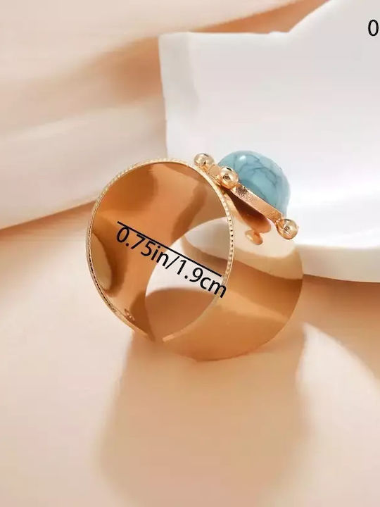 Damen Ring mit Steinen Vergoldet