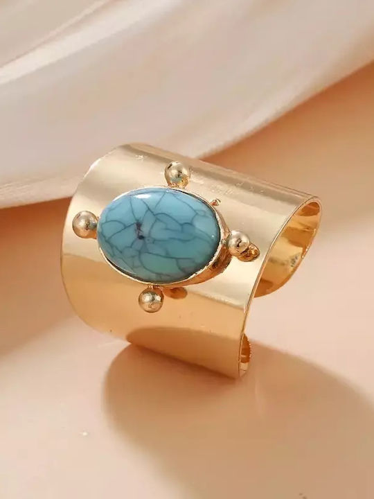 Damen Ring mit Steinen Vergoldet