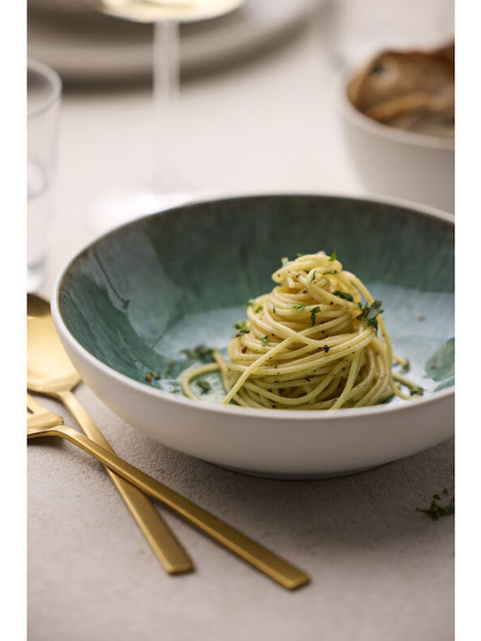 Bitz Plate Pasta Ceramic White with Diameter 20cm