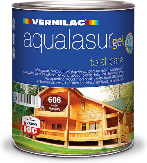 Vernilac Aqualasur Gel 606 Mahagoni Satin,σατεν 750ml
