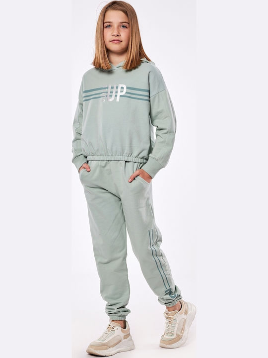 Kids Sweatpants Set Green 2pcs